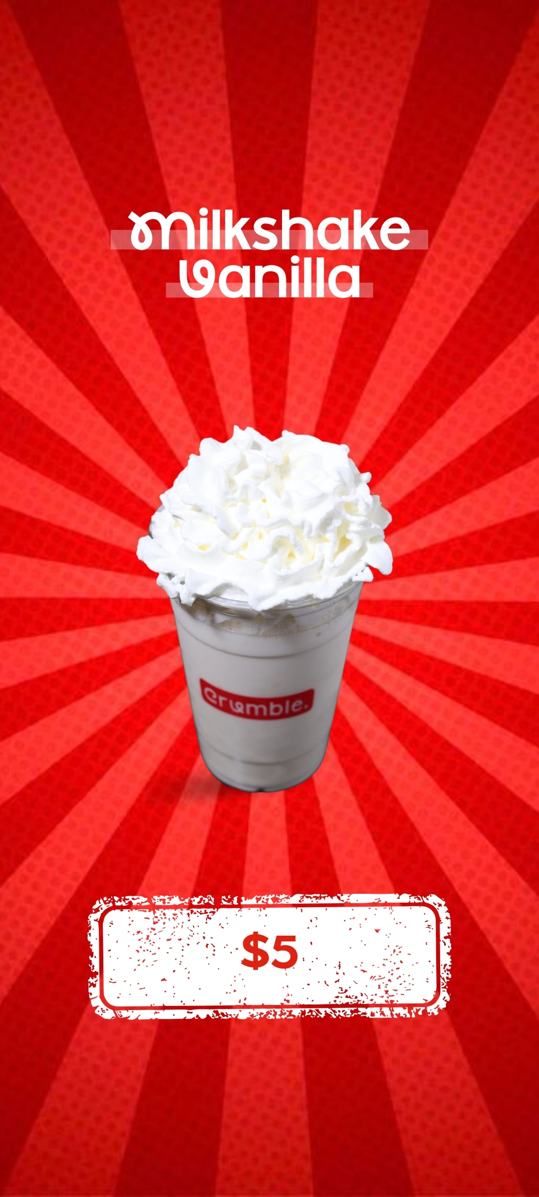 Milkshake Vanilla-crumble