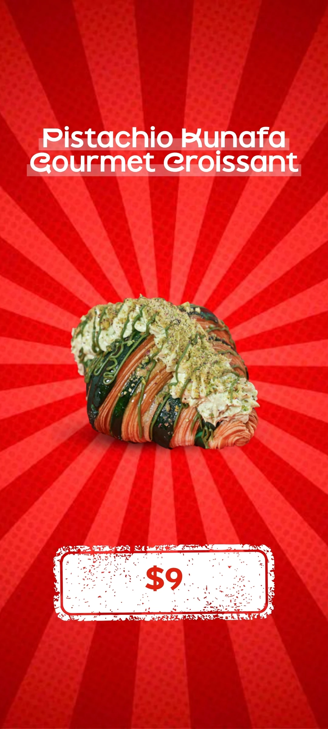 Pistachio Kunafa Gourmet Croissant