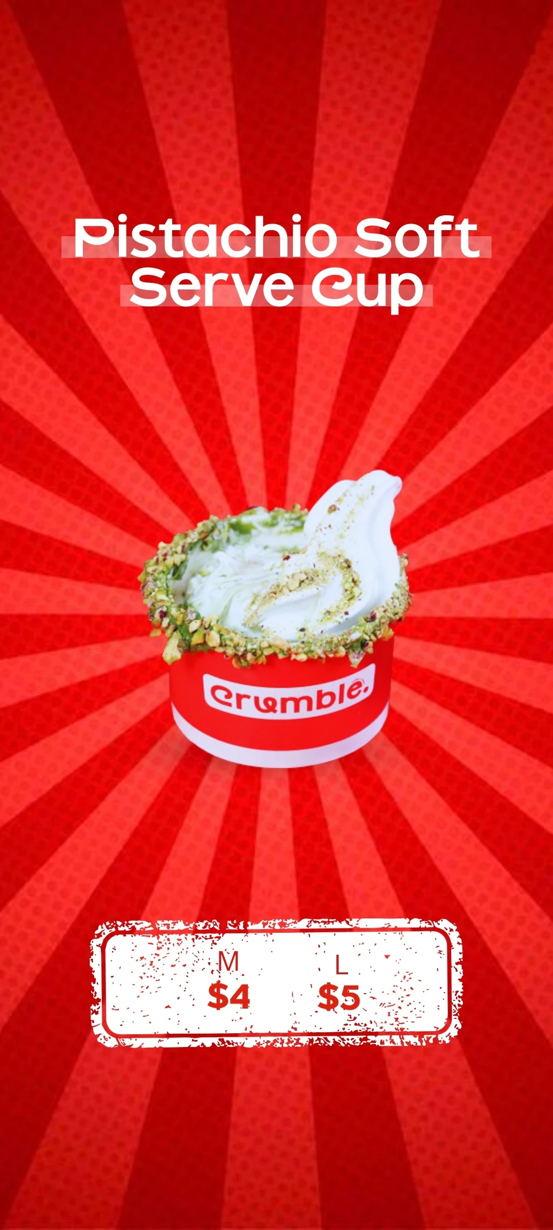 Pistachio Soft serve Cup