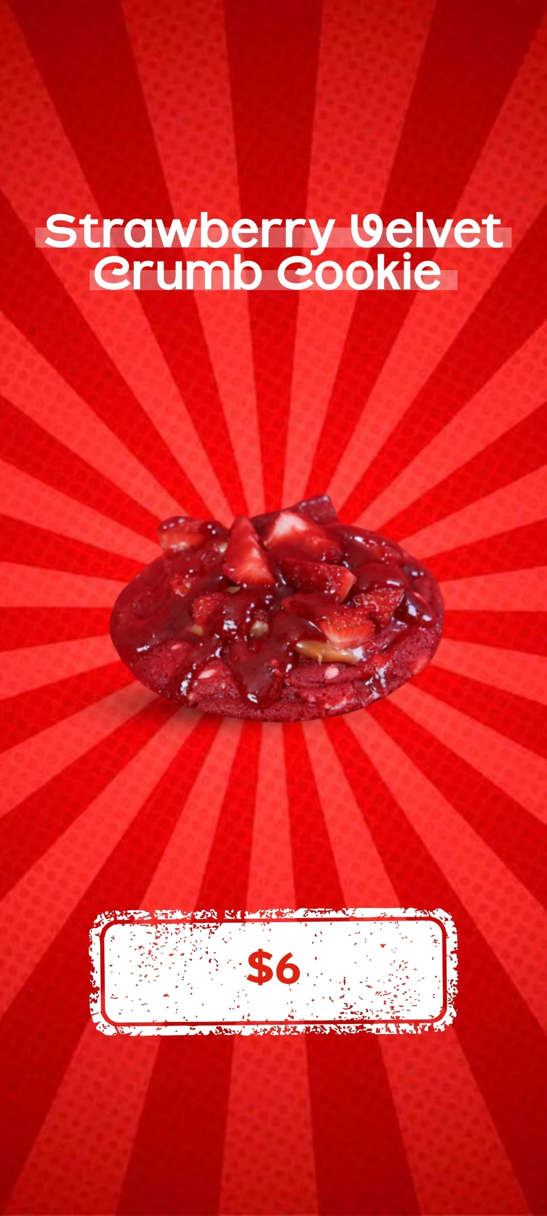 Strawberry Velvet Crumb Cookie