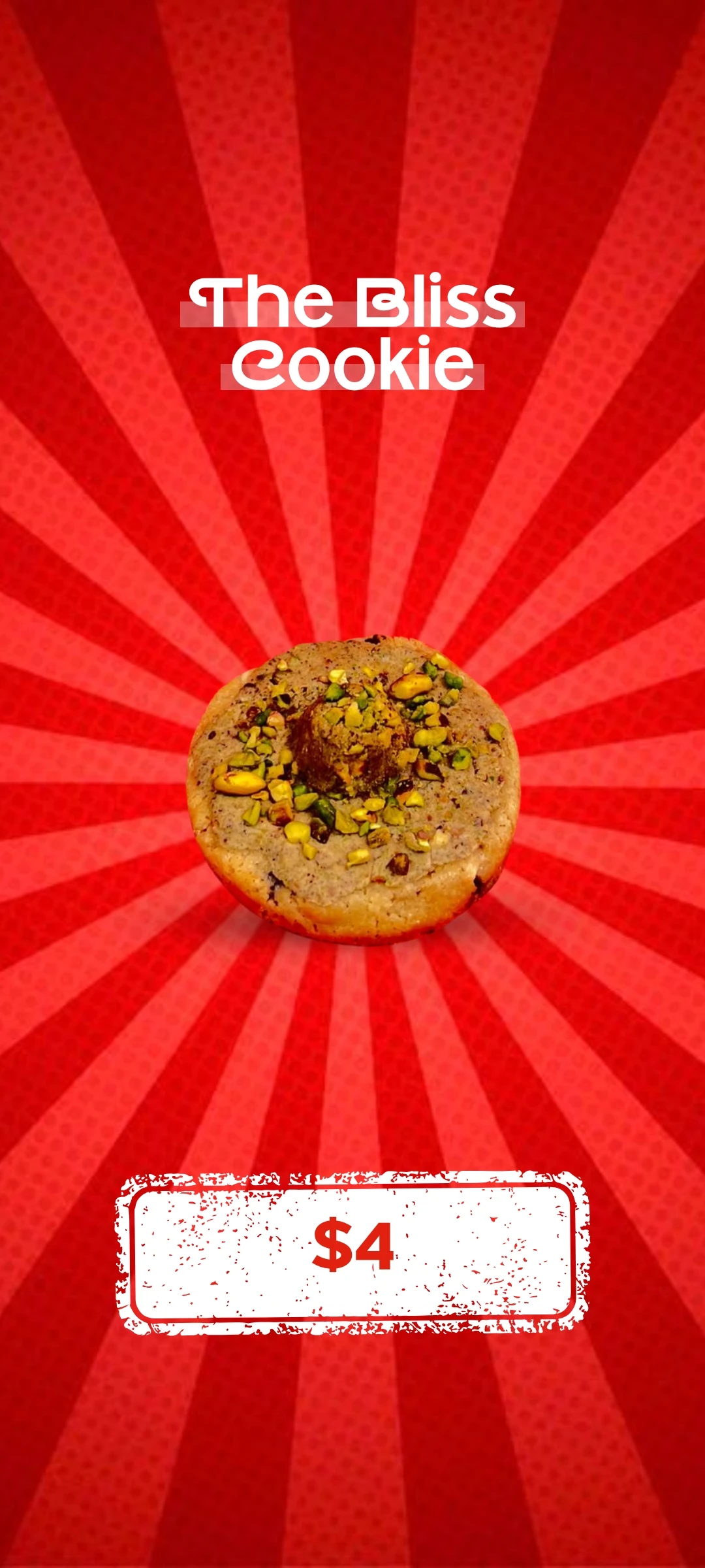 The Bliss Cookie - Menu